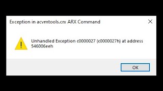 Civil 3D Unhandled  Exception solve