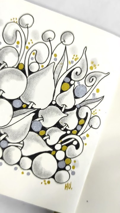 zentangle art by hu art drawing - YouTube