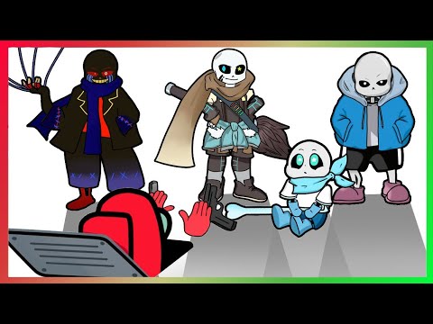 어몽어스 컵송 샌즈 애니메이션  어몽어스 컴플리트 에디션Among Us Cup Song SANS animation  COMPLETE EDITION SANS, GASTER
