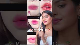 Korean Jelly Lips 🍒 #korean #makeup #lipcombo #lipstick