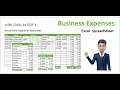 Creating a Business Expenses Spreadsheet with Embedded PDF Links