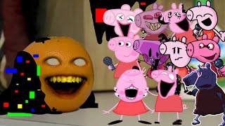 FNF Peppa ALL PHASES vs Corrupted Annoying Orange Sings Sliced | FNF Mods - Friday Night Funkin'