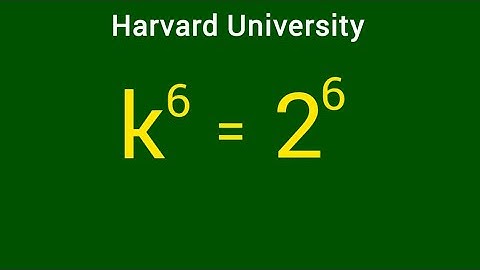 Harvard University Admission Interview Tricks | Find the Value of k=?