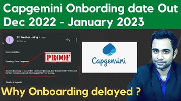 Capgemini Onboarding in Dec 2022 - January 2023 | Capgemini Breaking News