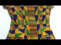 Embroidery, beads on Ghanaian Kente