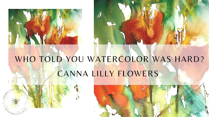 Abstract Watercolor Canna Lilly Flowers ~ Who told...