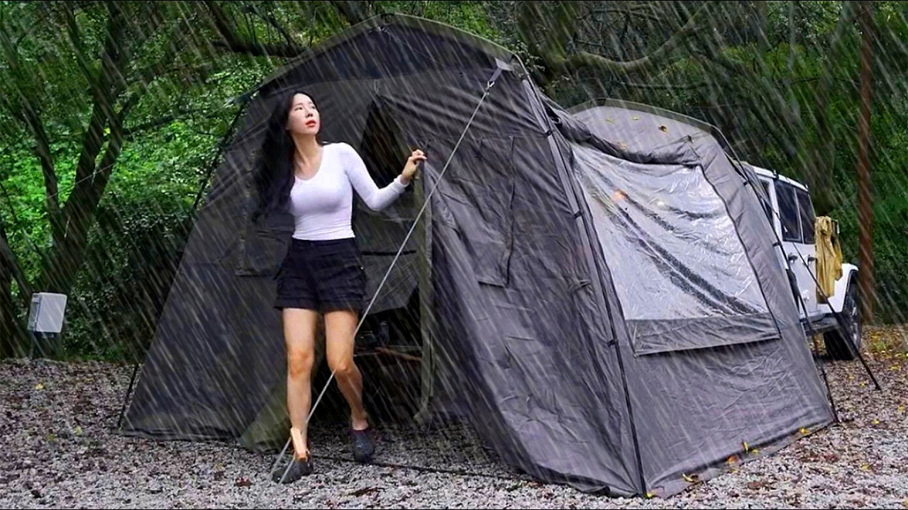 Immersed in Nature | 🌧️ Solo Camping Heavy Rain Deep Forest ASMR - YouTube