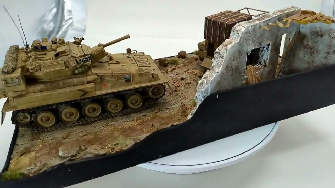Scale model Scorpion and x6 wheeler ATMP diorama
