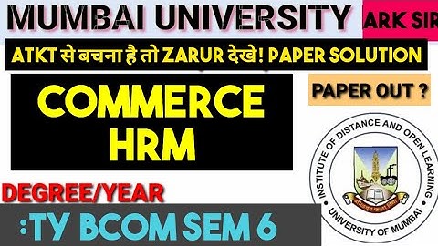 COMMERCE Imp questions|Atkt 2025 |Tybcom sem6| Imp questions|  Solution Mumbai University|ARk sir