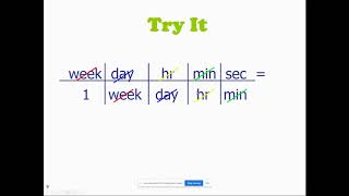 Dimensional Analysis.  One Step