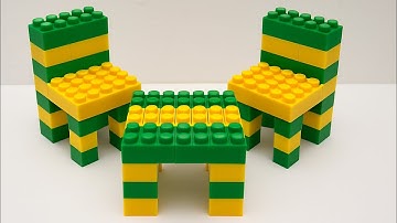 Satisfying DIY dining table ASMR/building blocks/blocks game/lego#asmr #asmrsounds #building