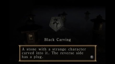 Fatal Frame 1 Project Zero Black Carving Location Day 1