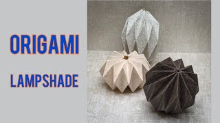 How to make Origami LAMPSHADE /آموزش اوریگامی تزئینی یا چراغ