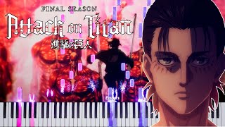 Attack On Titan Season 4 Part 3 Opening (Under the Tree) Piano Synthesia Tutorial