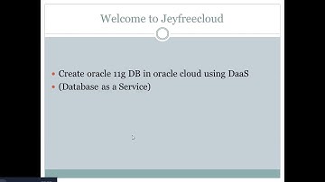 01   Creating oracle 11g database in oracle cloud using DBaaS (Database as a Service)