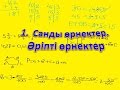 1.Санды өрнектер.Әріпті өрнектер.