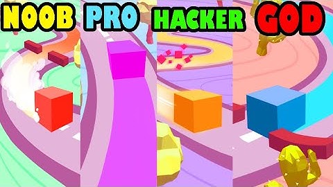 Color Adventure Draw the Path NOOB vs PRO vs HACKER vs GOD Android gameplay