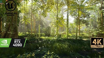 [4K] RTX4090 Virtual Forest Walk - Unreal Engine 5 Ultra Realistic Jungle Forest Demo