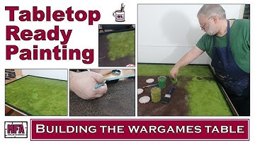 Making a gaming board - wargames table - build, paint, texture & flocking. Tabletop Ready Painting