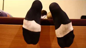 Young male feet and socks
