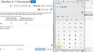 In this video, professor curtis uses excel to demonstrate how find the
probability of a false positive drug test from tabulated data
(mystatlab id# 4.1.22...