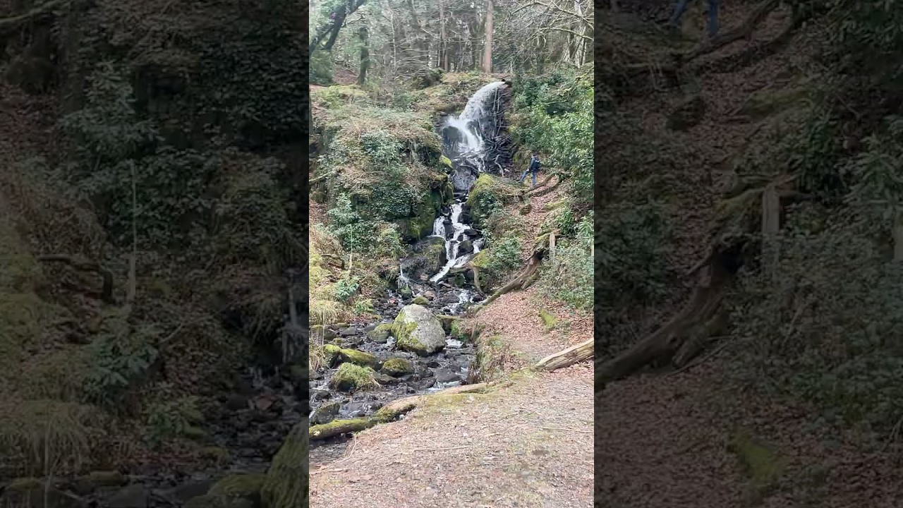 Waterfall with a pipe at burrator reservoir 💦