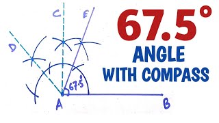 How to construct 67.5 degree angle with compass......