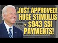 WOW! $12,000 Stimulus APPROVED For These Americans + $943 Social Security Payments (SSI, SSDI)