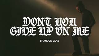 Brandon Lake - Don't You Give Up On Me (Official Audio Video) chords