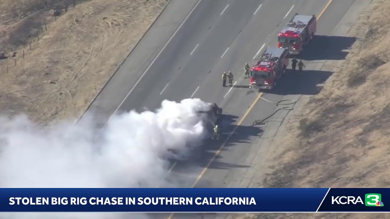 STOLEN BIG RIG CHASE | Officials are chasing a stolen semi-truck coming ...