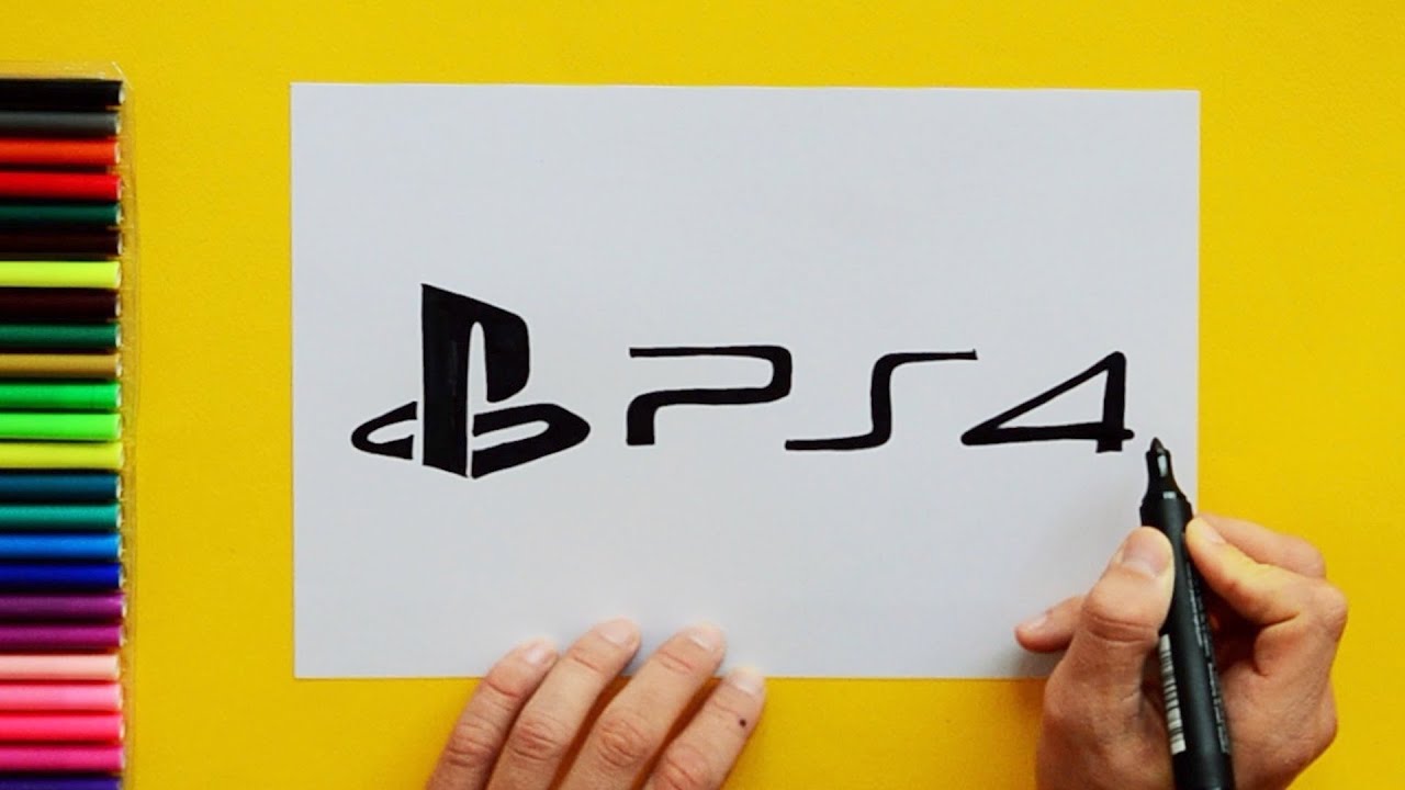 How To Draw Ps4 Logo Youtube