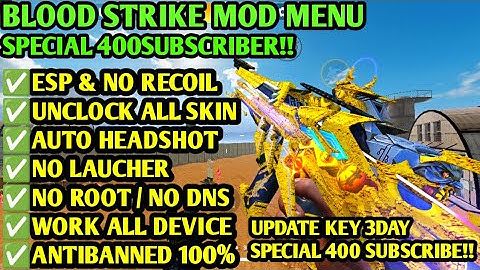 Mod Menu Blood Strike Injector | Azyra Modz Vip Free Version 18.0 | Full Fiture Brutal | Antibanned
