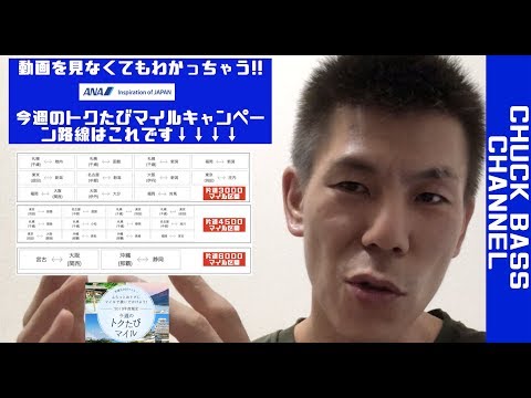 【ANA】動画を見なくてもわかっちゃう！ANA今週のトクたびマイルキャンペーン路線を紹介！！