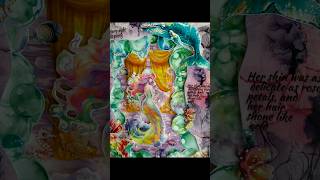ASMR Double Border 3D mermaid #asmrjournaling #journalwithme #journaling #newjournal #shaker #artist