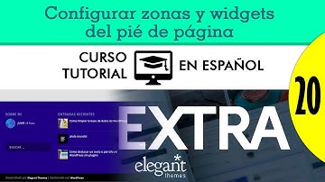 Configurar zonas y widgets del pié de página del tema EXTRA de Elegant Themes