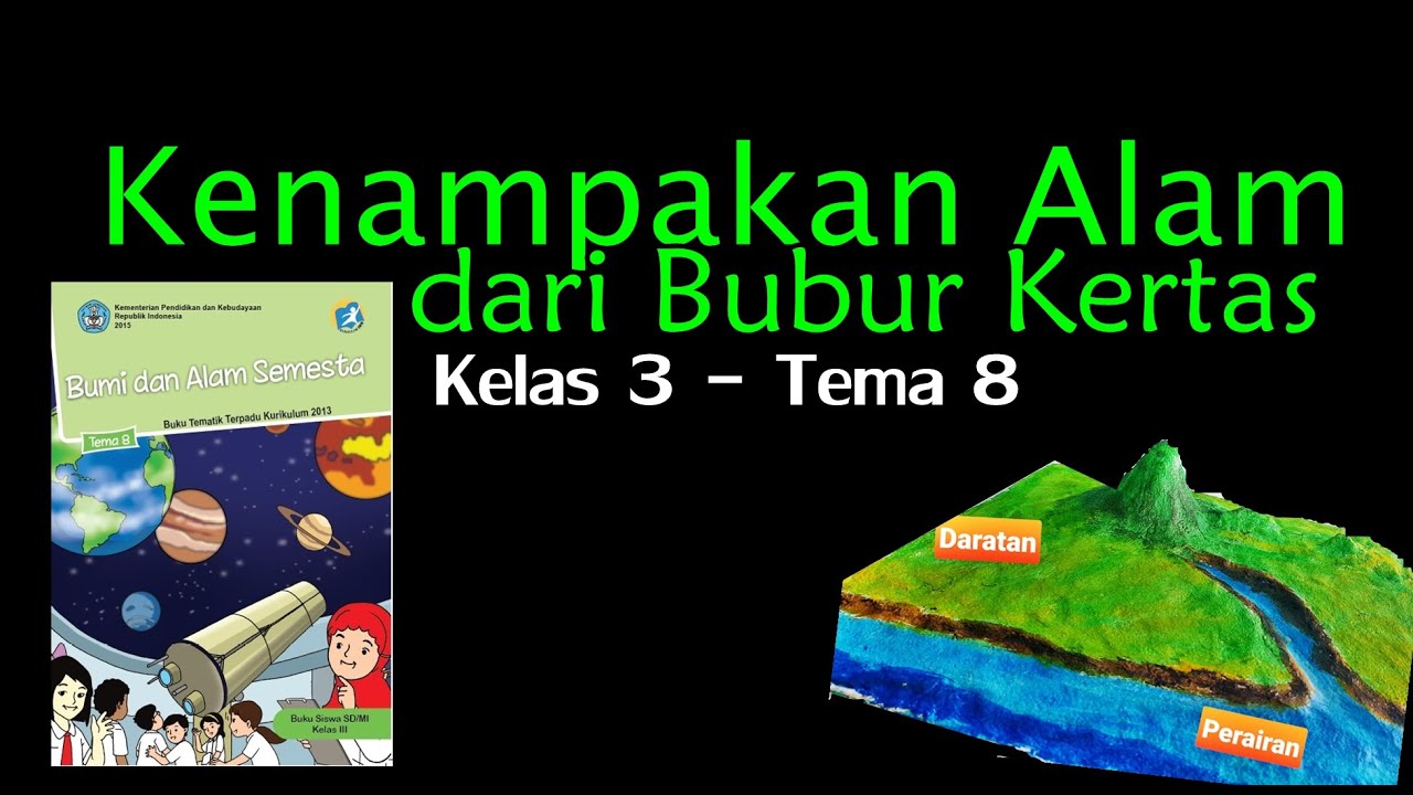  Cara  Membuat  Kenampakan Alam dari  Bubur Kertas  Kelas  3 