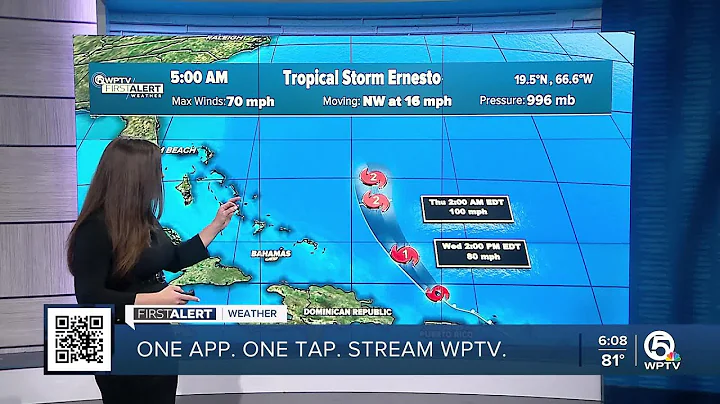 WPTV First Alert Weather tropical forecast, morning of Aug. 14, 2024