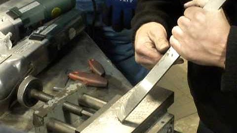 Don showing how to flake a surface by hand