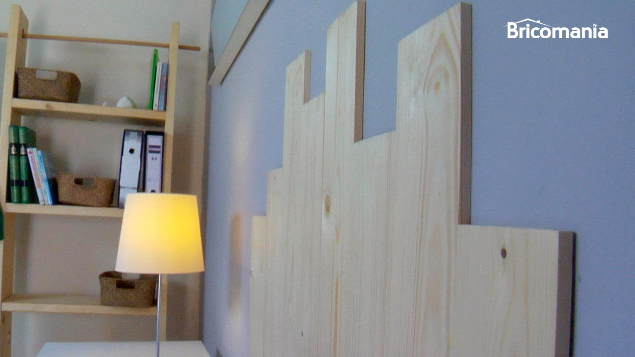 segmento Falsedad arrastrar Cómo hacer un cabecero con tablas de madera - Bricomanía - YouTube
