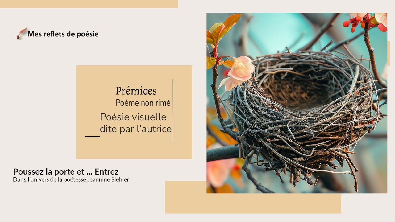 Poésie lue, Poème en vers libres, PRÉMICES