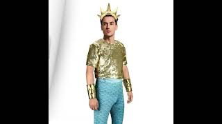 Hallowcos The Little Mermaid King Triton Cosplay Costume