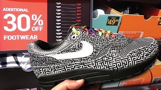 NIKE OUTLET 30% OFF HASH WALL SALE! AIR MAX 1 TOKYO MAZE FOUND!