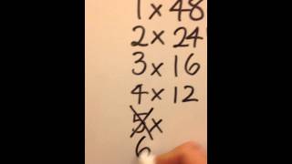 B1 How to find ALL the factors of a number... without accidentally missing any out - a surefire way!