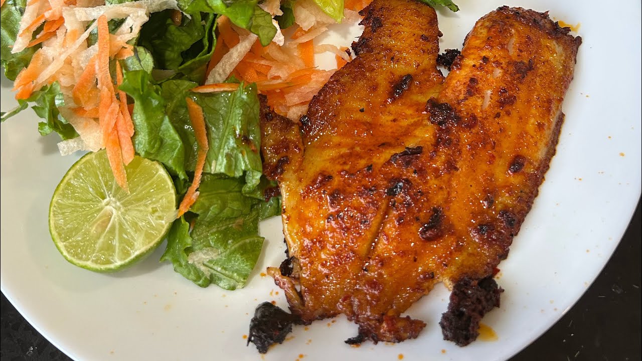 Delicioso PESCADO ZARANDEADO con ensalada para chuparse los dedos