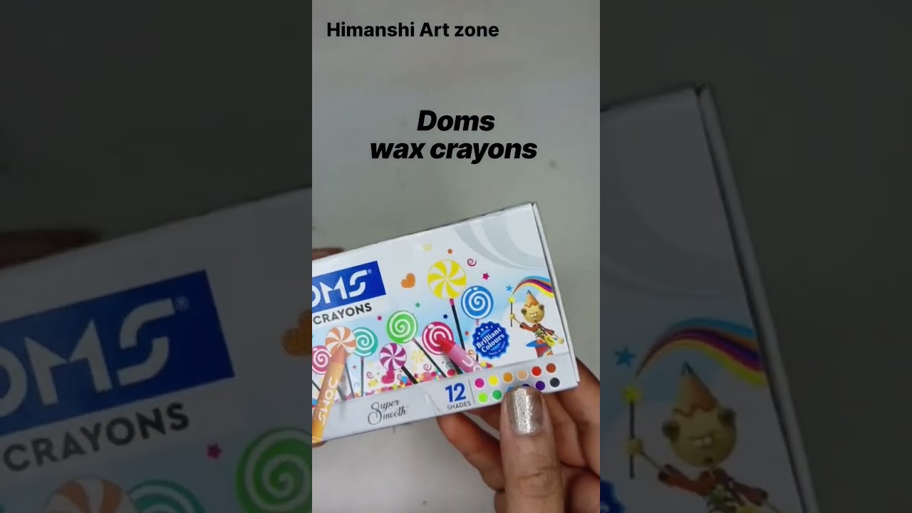 Doms Wax Crayons Unboxing Shorts Youtuber Viral Art Satisfying Video