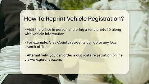 How To Reprint Vehicle Registration? - Car Performance Pros