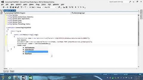 SQL Connection in c# by googler700