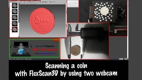 Scanning a coin with FlexScan3D by using two webcam (English)