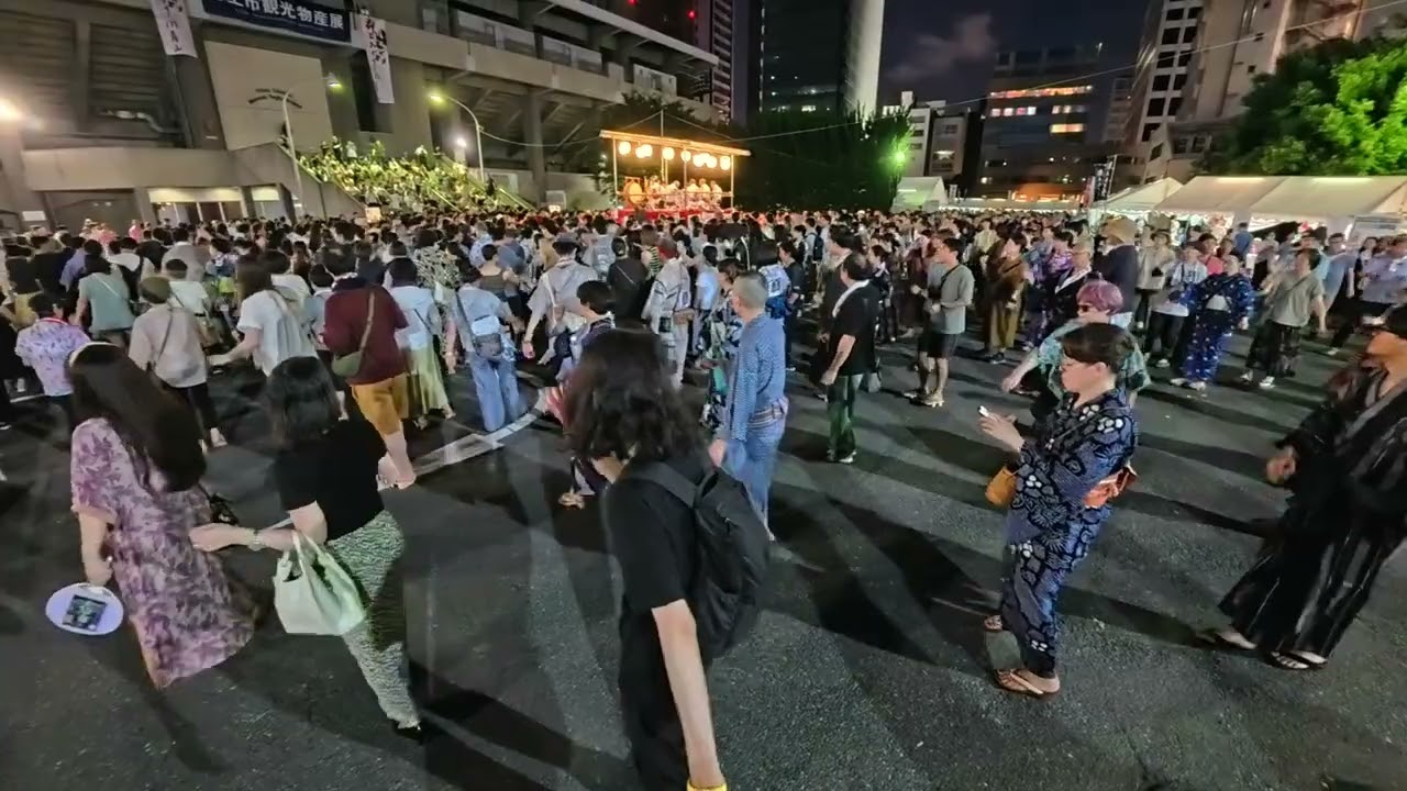 やっちく 2025年郡上おどりin青山2日目13 秩父宮ラグビー場駐車場 東京
