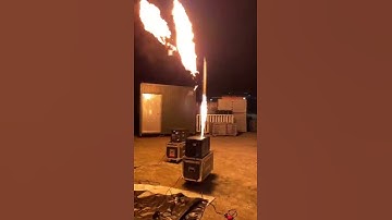 Large moving head flame machine testing effect